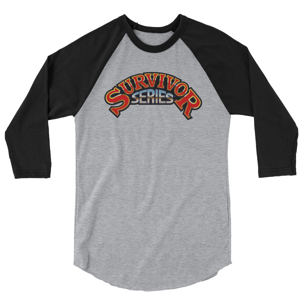 Survivor Series Old School Logo 3/4 Sleeve Raglan Shirt