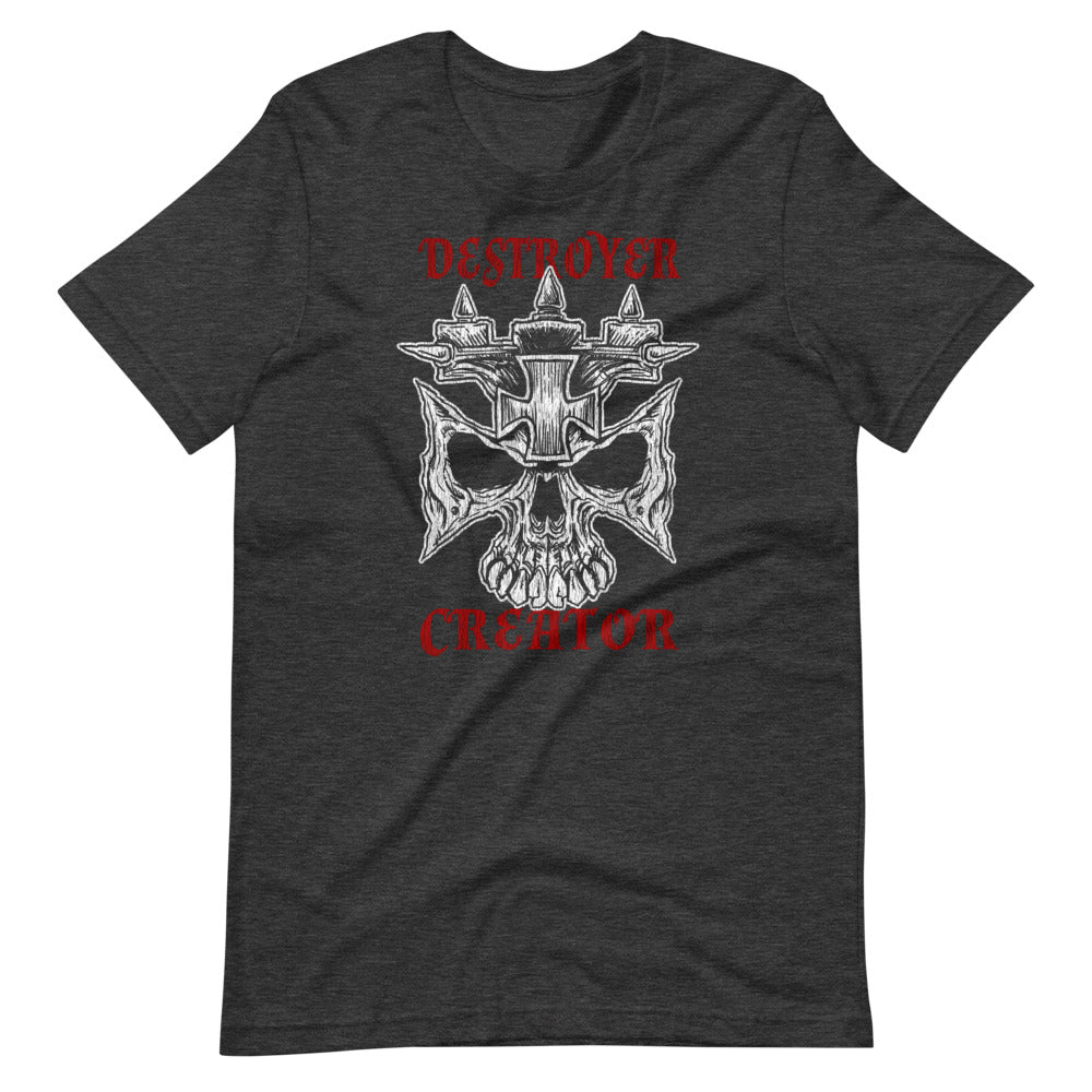 [Color:Dark Grey Heather] Triple H "Destroyer-Creator" T-Shirt