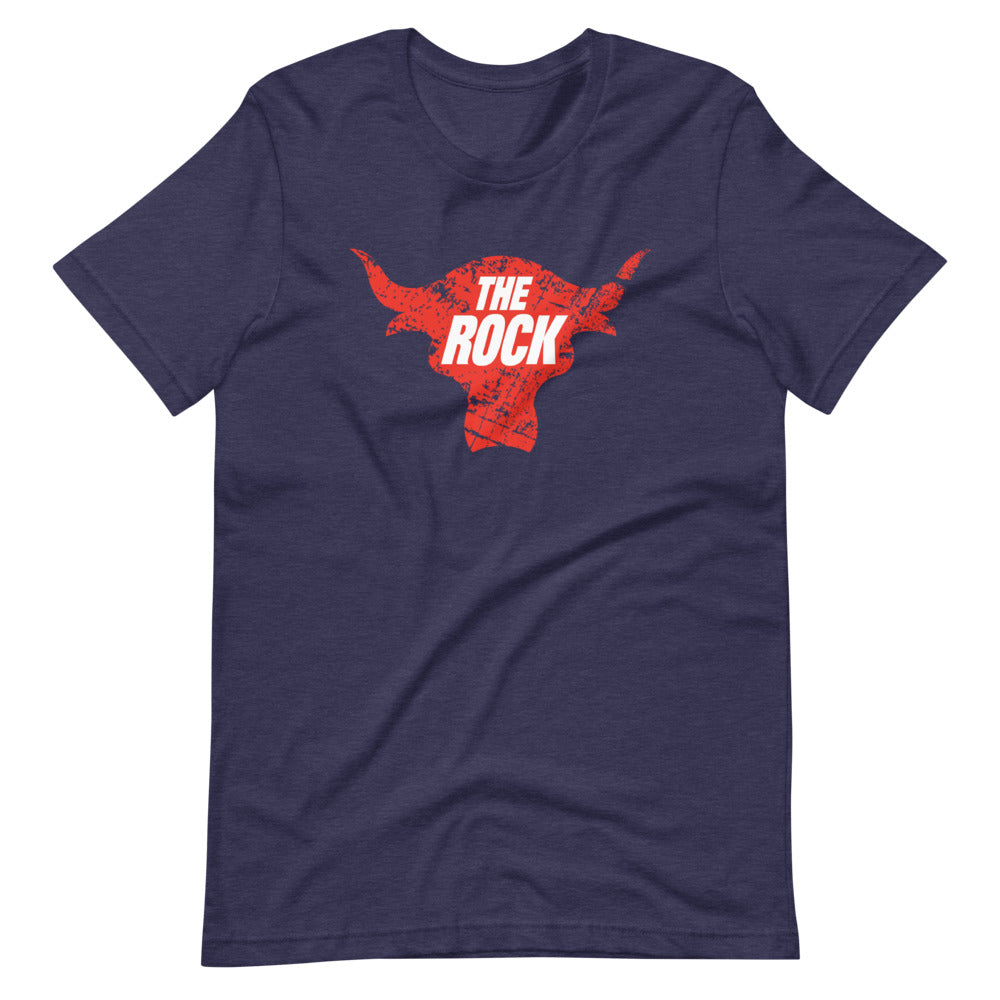 [Color:Heather Midnight Navy] The Rock "Bull Logo" T-Shirt