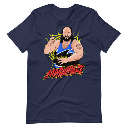 [Color:Navy] Earthquake Illustrated Graphic T-Shirt