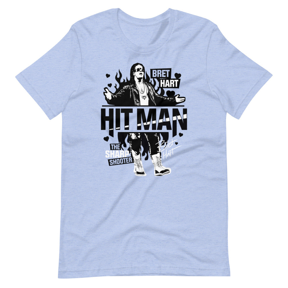 [Color:Heather Blue] Bret Hart "Sharpshooter" T-Shirt