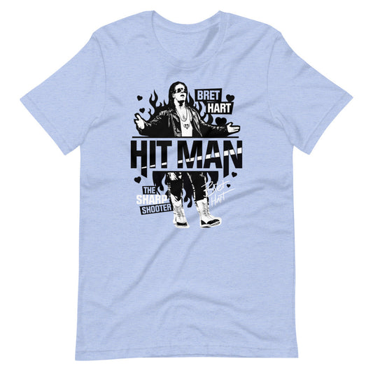 [Color:Heather Blue] Bret Hart "Sharpshooter" T-Shirt