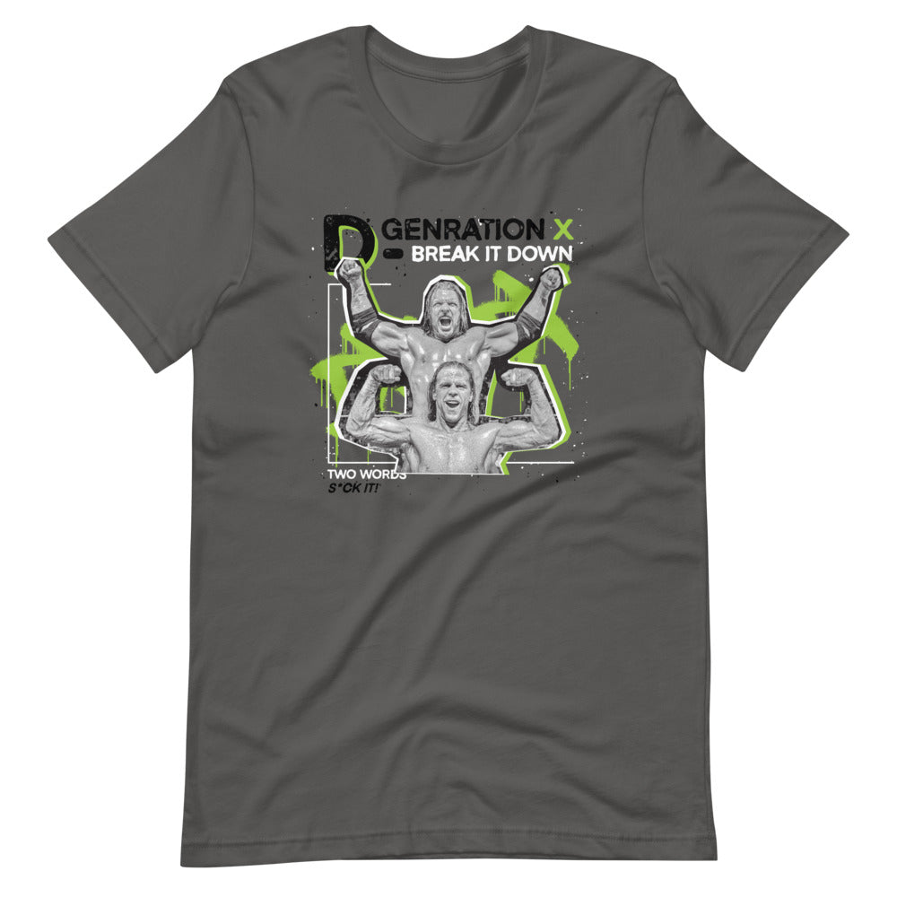 [Color:Asphalt] D-Generation X "Break It Down Photo" T-Shirt