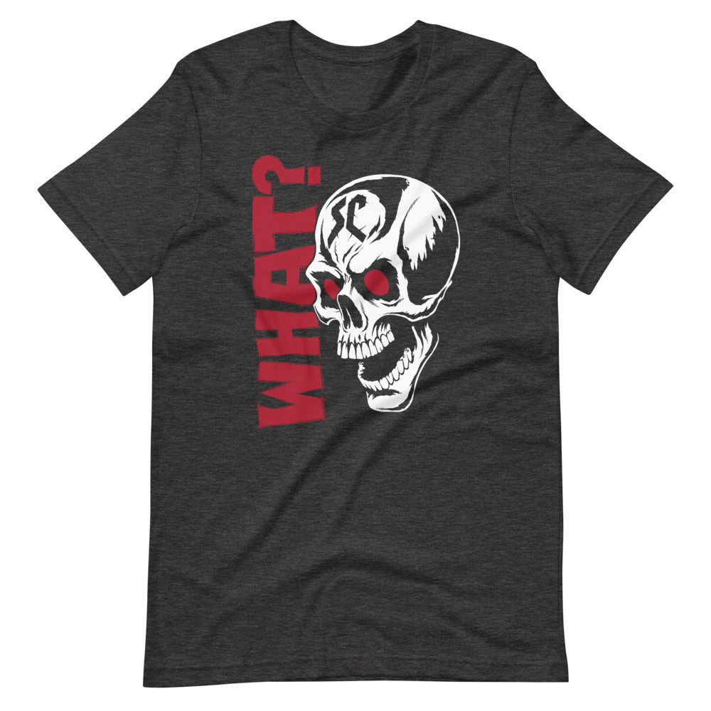 [Color:Dark Grey Heather] Stone Cold Steve Austin "What? Skull" T-Shirt