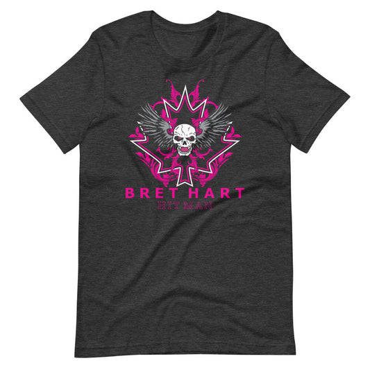 [Color:Dark Grey Heather] Bret Hart "Skull & Leaf" T-Shirt