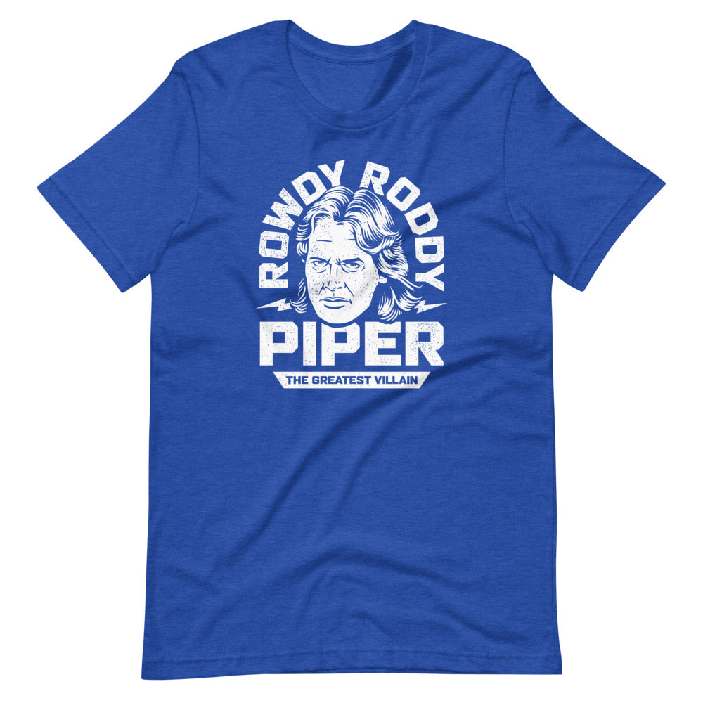 [Color:Heather True Royal] Rowdy Roddy Piper "Greatest Villain" T-Shirt