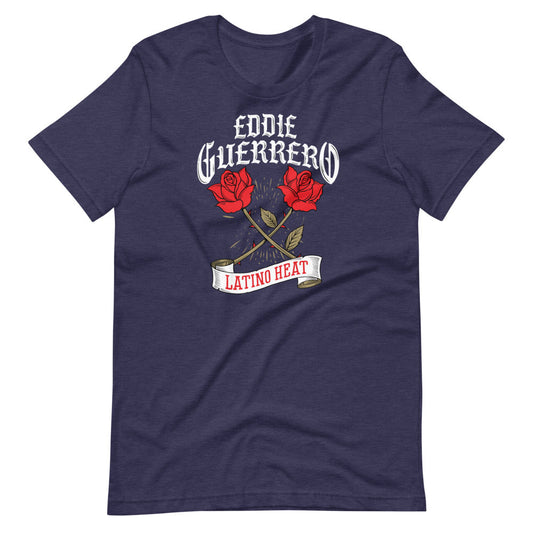 [Color:Heather Midnight Navy] Eddie Guerrero "Latino Heat Roses" T-Shirt