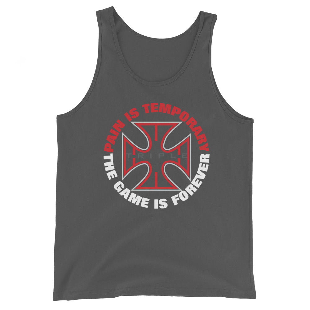 [Color:Asphalt] Triple H "Pain Is Temporary" Tank Top