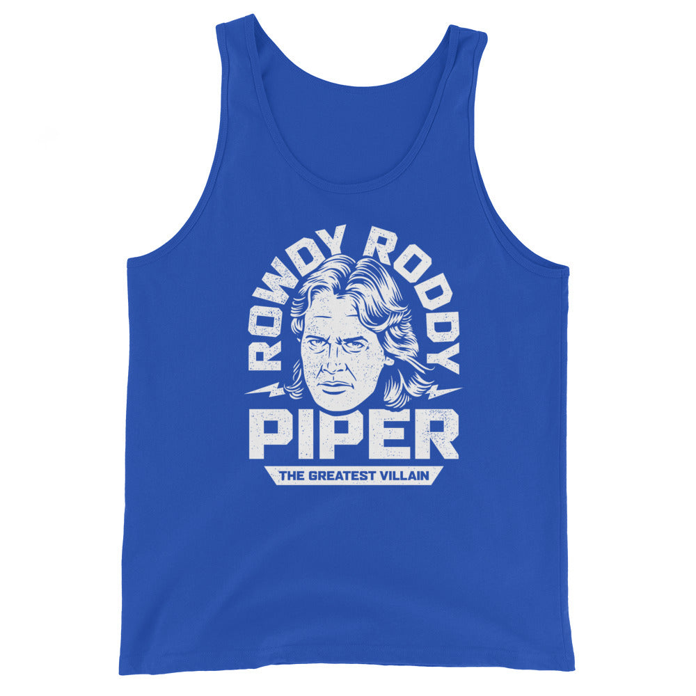 [Color:True Royal] Rowdy Roddy Piper "The Greatest Villain" Tank Top