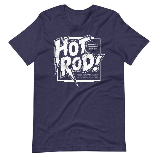 [Color:Heather Midnight Navy] Rowdy Roddy Piper "Hot Rod! Logo" T-Shirt