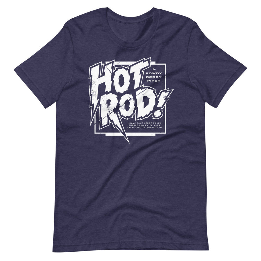 [Color:Heather Midnight Navy] Rowdy Roddy Piper "Hot Rod! Logo" T-Shirt