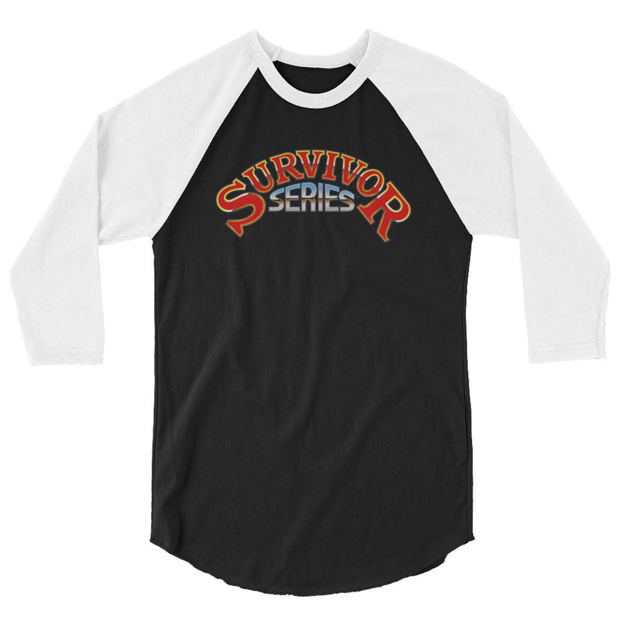 Survivor Series Old School Logo 3/4 Sleeve Raglan Shirt