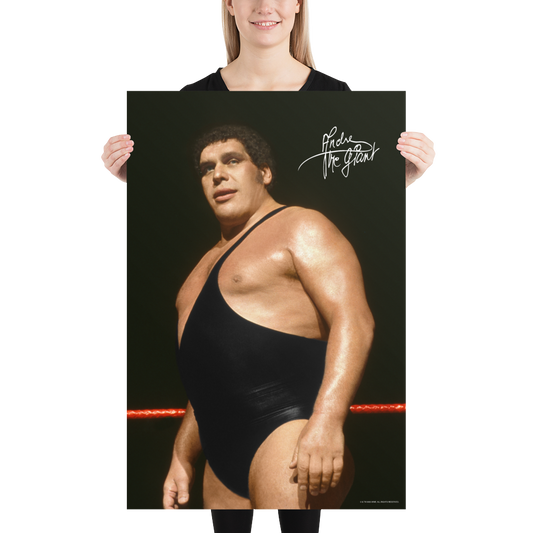 Andre The Giant "Signature" Photo Poster