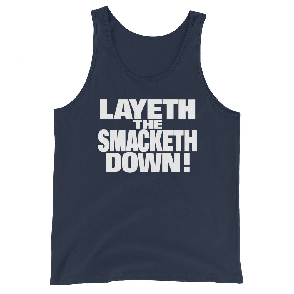 [Color:Navy] The Rock "Layeth The Smacketh Down!" Tank Top