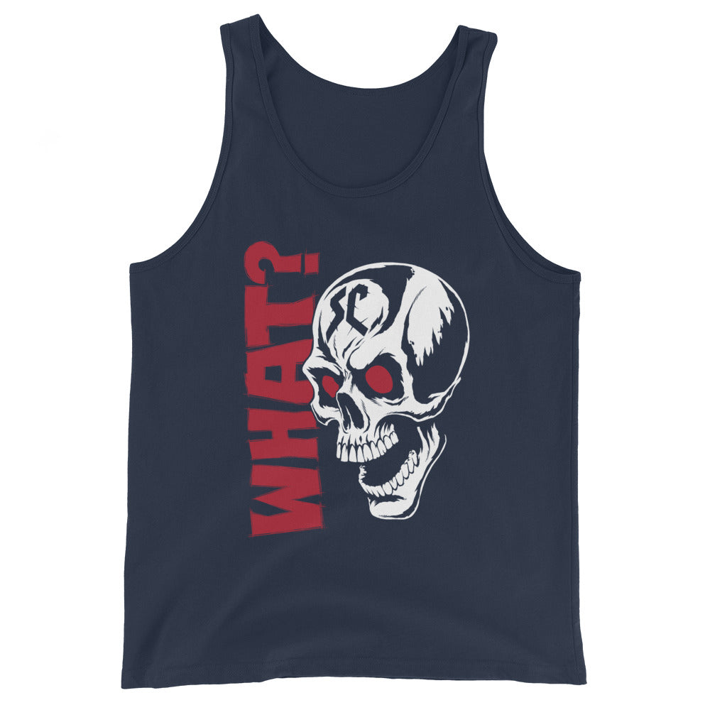[Color:Navy] Stone Cold Steve Austin "What? Skull" Tank Top