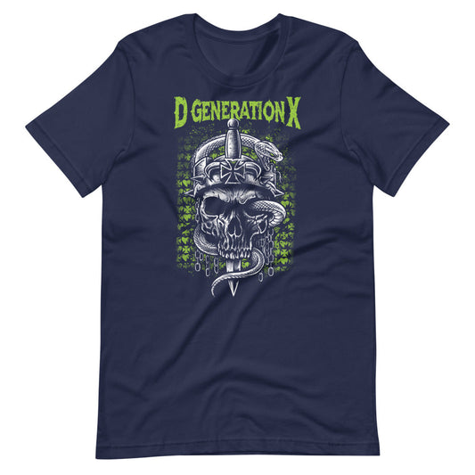 [Color:Navy] D-Generation X "Snake Skull" T-Shirt