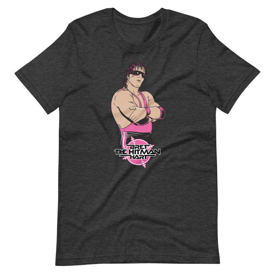 [Color:Dark Grey Heather] Bret Hart "Illustrated" T-Shirt