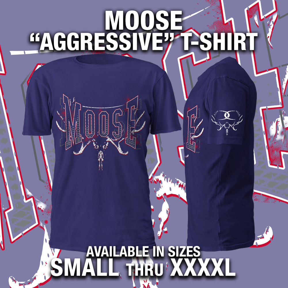 MOOSE "AGGRESSIVE" T-SHIRT (MIDNIGHT BLUE)