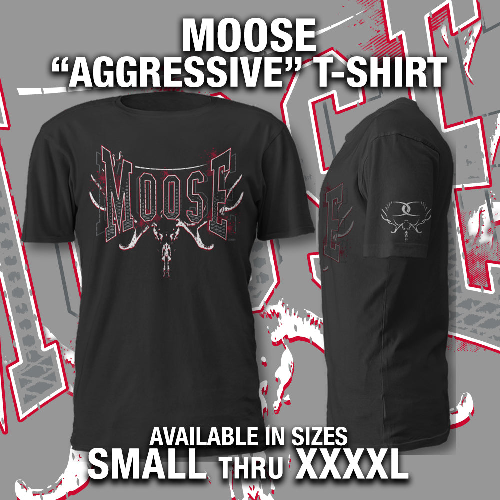 MOOSE "AGGRESSIVE" T-SHIRT (GRAPHITE)