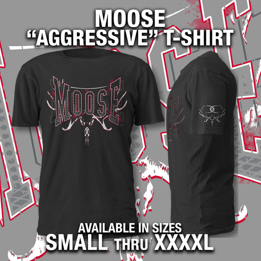 MOOSE "AGGRESSIVE" T-SHIRT (GRAPHITE) T-Shirt PW Catalog