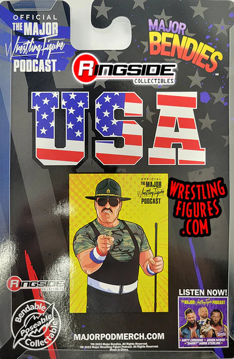 Major Wrestling Figure Podcast Major Bendies Sgt. Slaughter [Exclusive] Action & Toy Figures PWcatalog