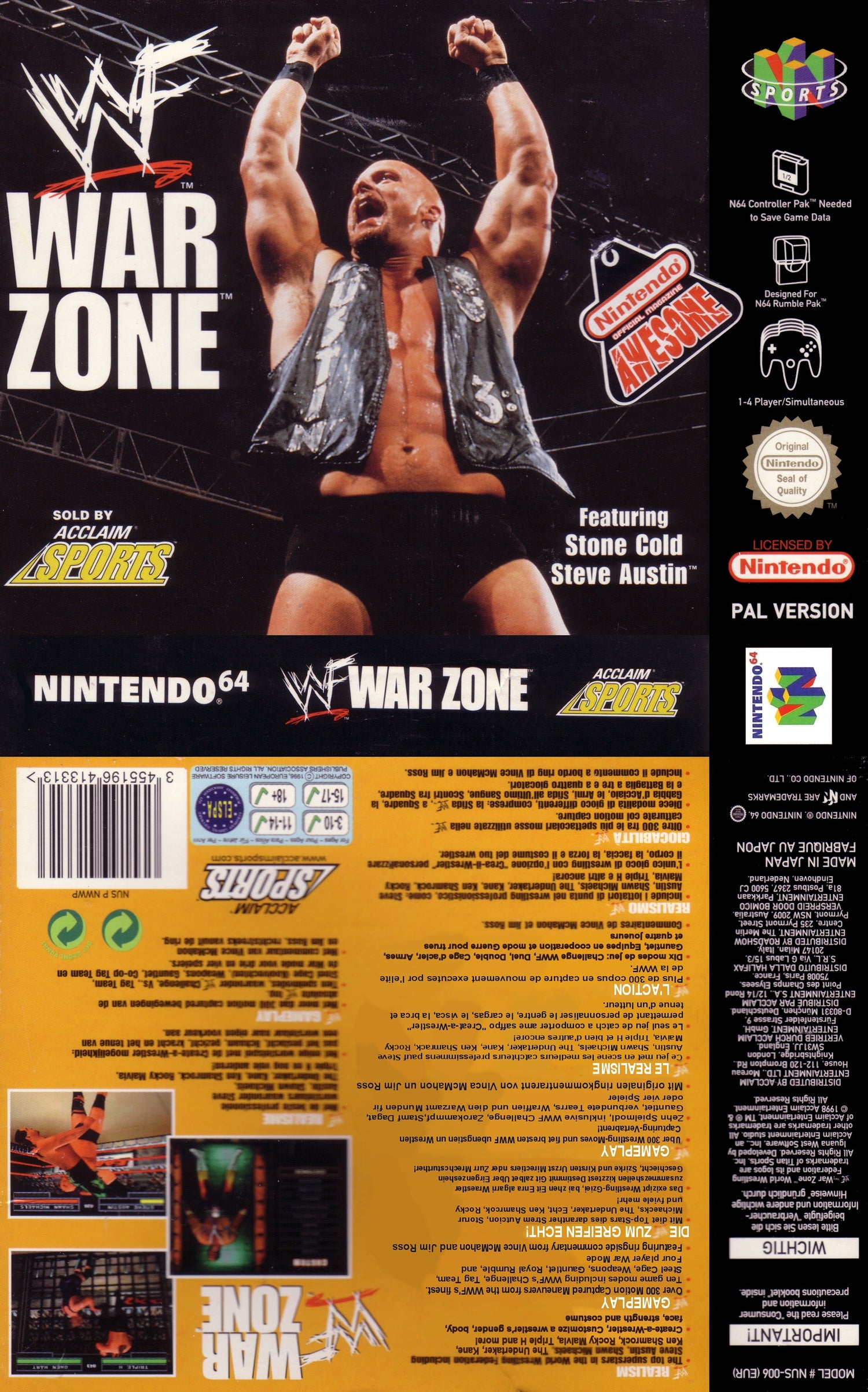 WWF War Zone [Nintendo 64] PWcatalog
