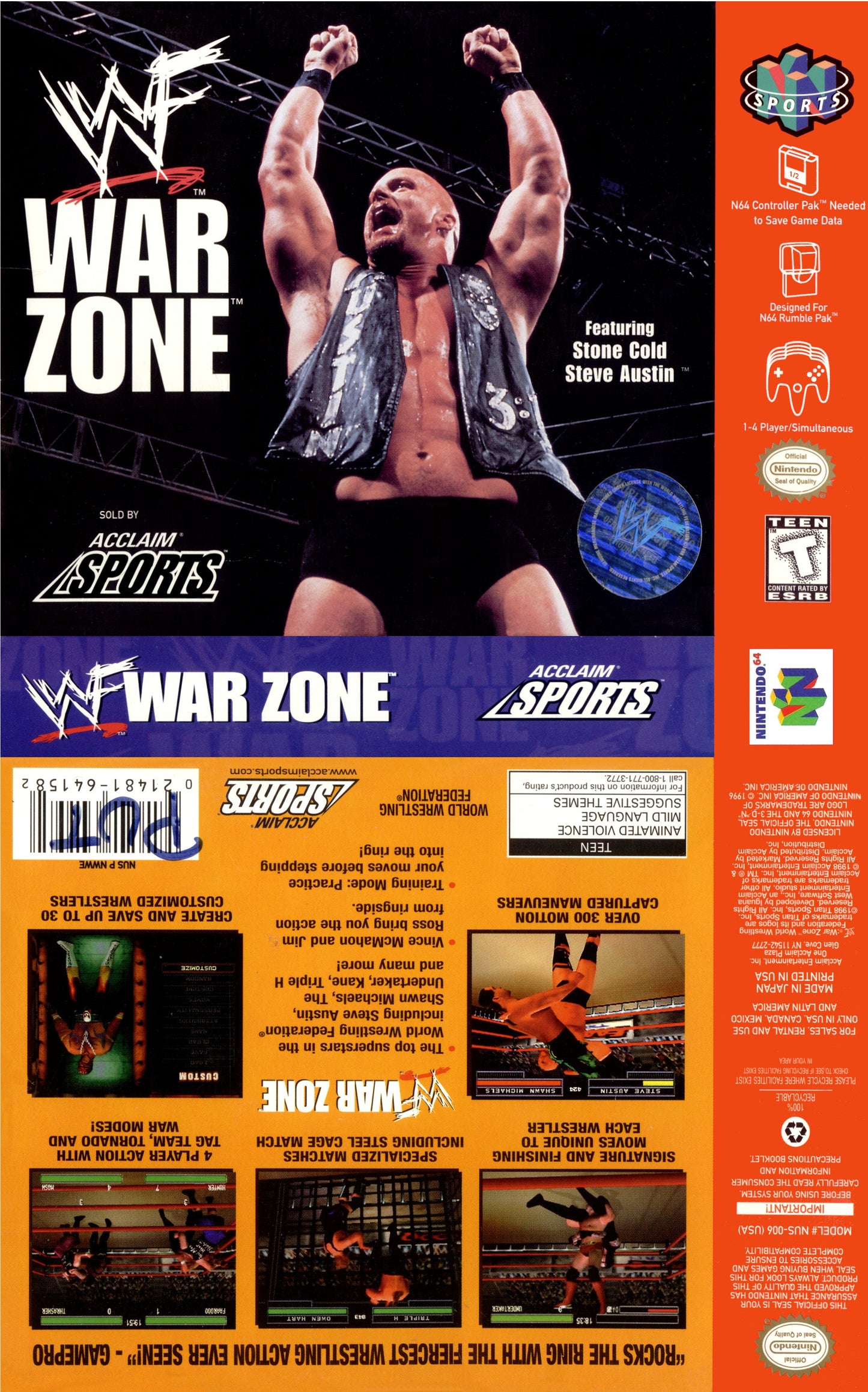 WWF War Zone [Nintendo 64] PWcatalog