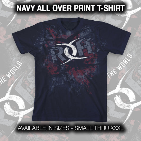 RING OF HONOR "ALL OVER PRINT" NAVY T-SHIRT T-Shirt PW Catalog