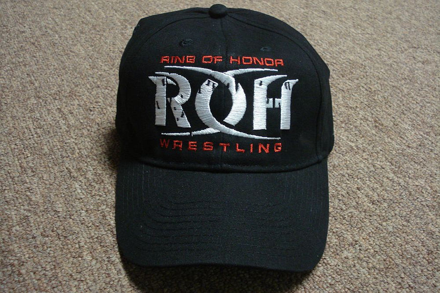 Ring of Honor New Logo Adjustable Black Baseball Cap