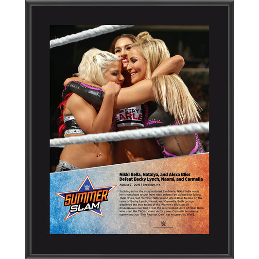 Nikki Bella Alexa Bliss & Natalya 10.5" x 13" 2016 SummerSlam Sublimated Plaque