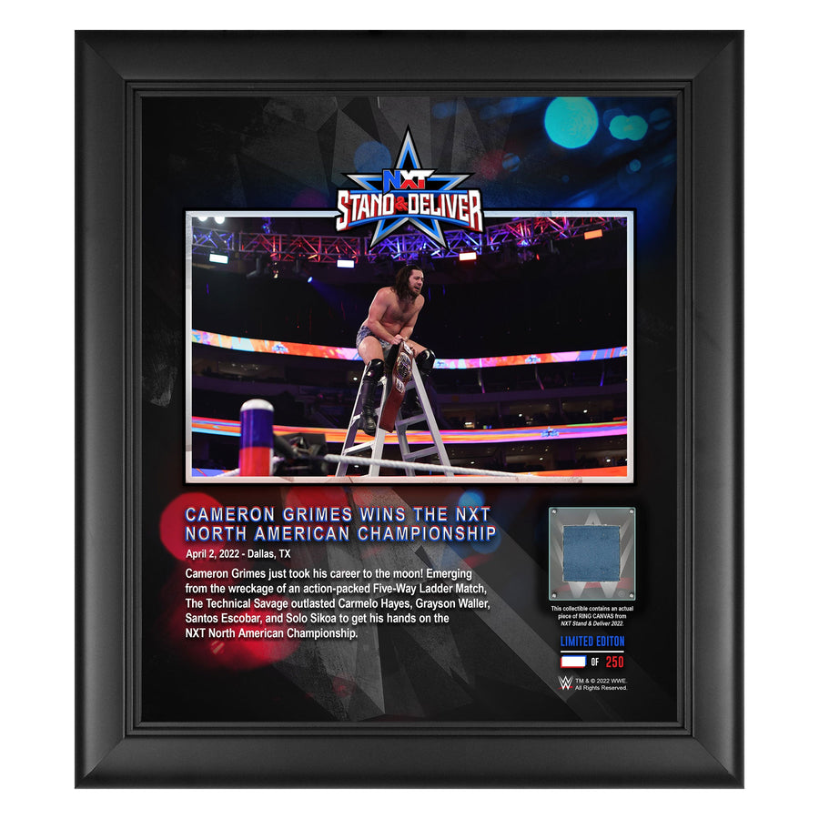 Cameron Grimes NXT Stand & Deliver 2022 15x17 Commemorative Plaque