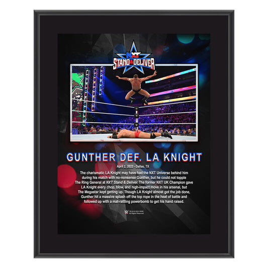 Gunther NXT Stand & Deliver 2022 10x13 Commemorative Plaque