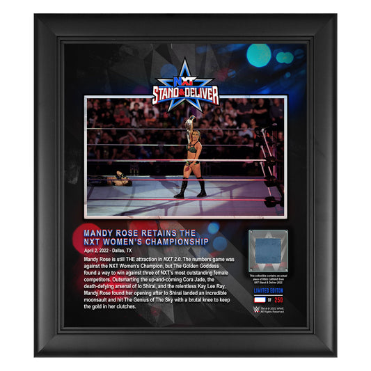 Mandy Rose NXT Stand & Deliver 2022 15x17 Commemorative Plaque
