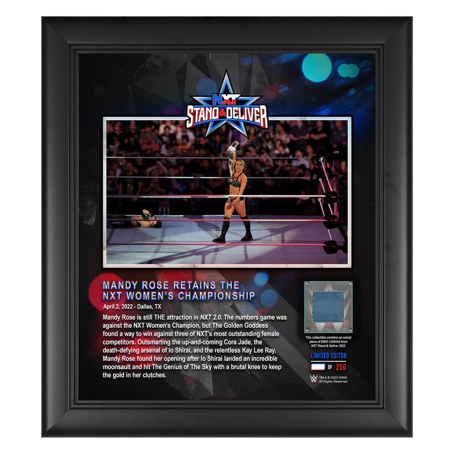 Mandy Rose NXT Stand & Deliver 2022 15x17 Commemorative Plaque