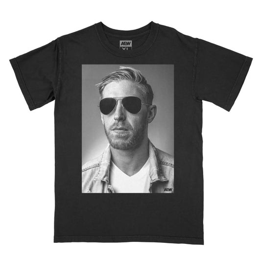 Orange Cassidy Yearbook Photo T-Shirt Black T-Shirt PW Catalog