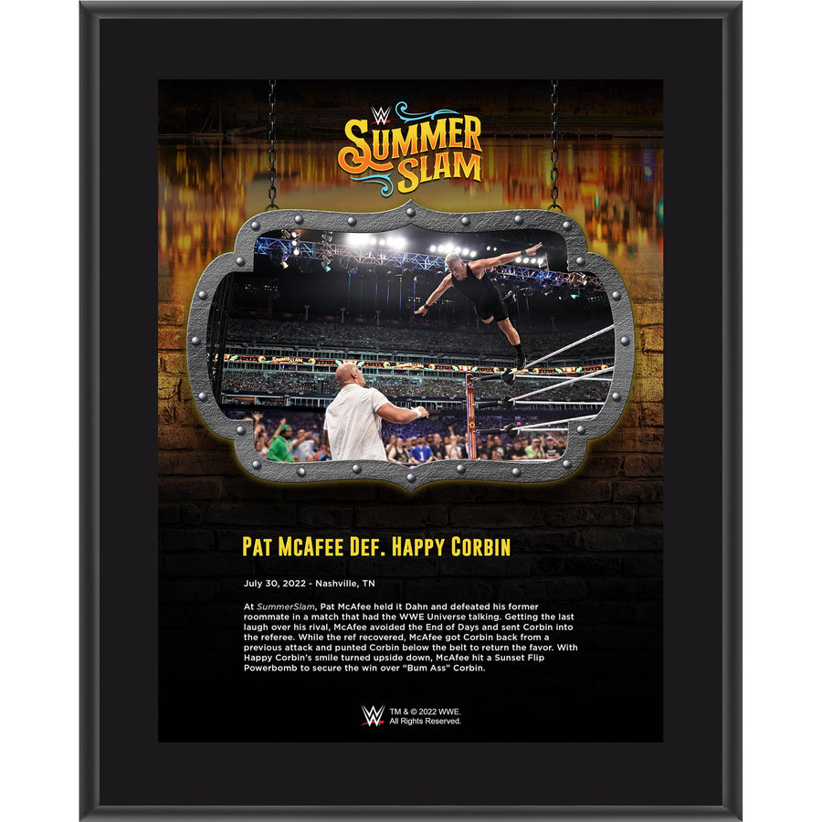 Pat McAfee 10.5" x 13" 2022 SummerSlam Sublimated Plaque