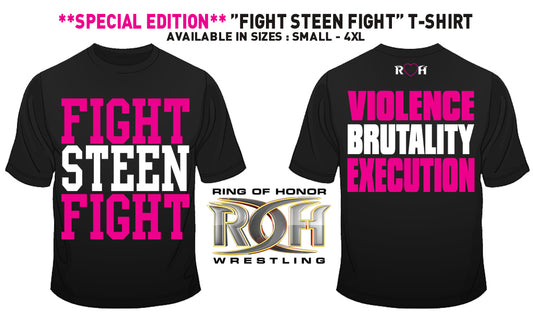 Kevin Steen "Fight Steen Fight" T-Shirt (Pink/Black) T-Shirt PW Catalog