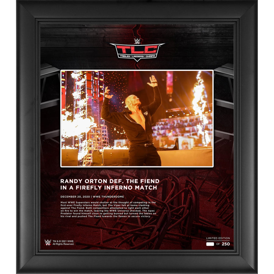 Randy Orton WWE Framed 15'' x 17'' 2020 TLC Collage - Limited Edition of 250