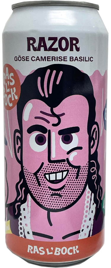 Razor Ramon Raslbock Beer can from Canada PW Catalog