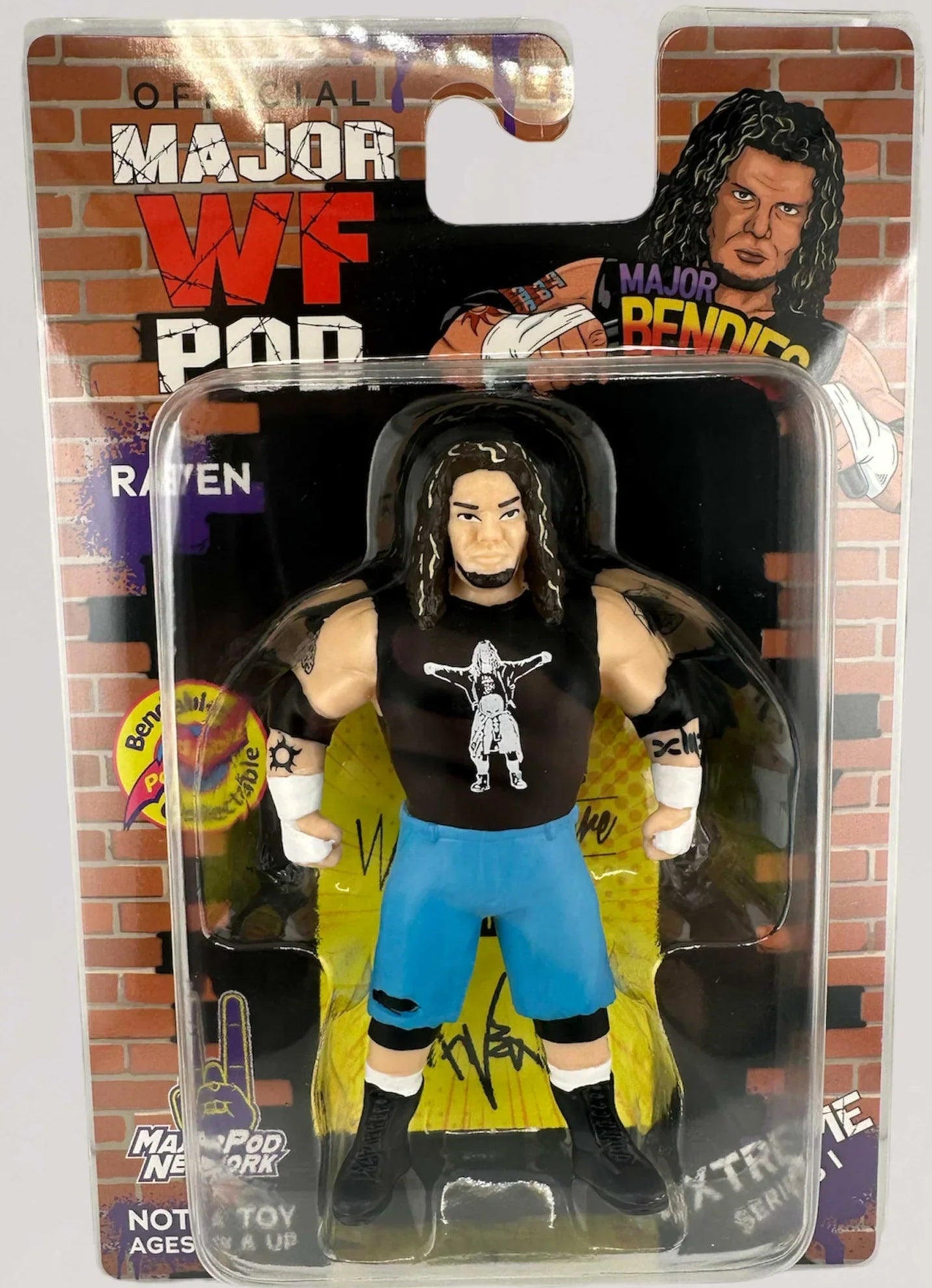 Major Wrestling Figure Podcast Major Bendies Extreme Series 1 Raven Action & Toy Figures PWcatalog