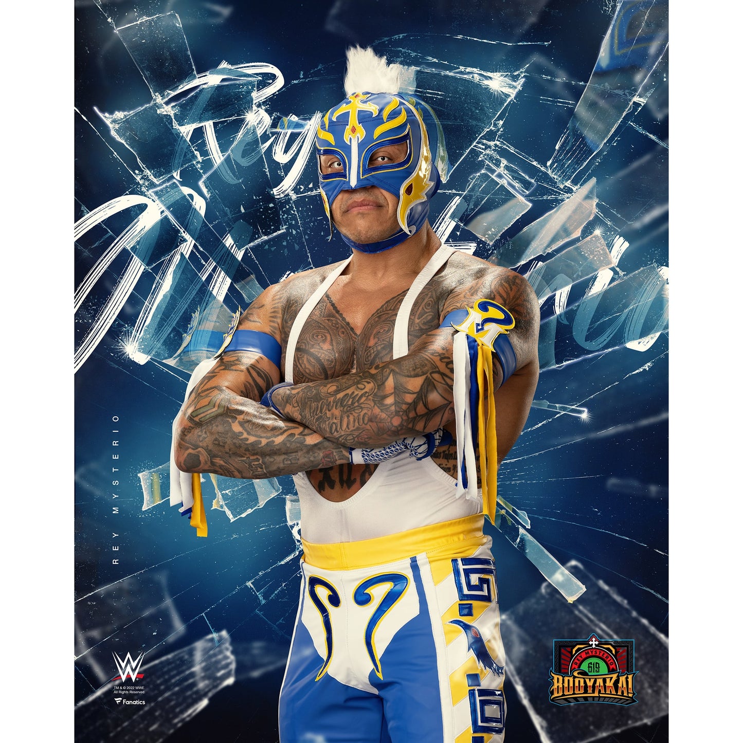 Rey Mysterio Unsigned 16" x 20" Shattered Photograph