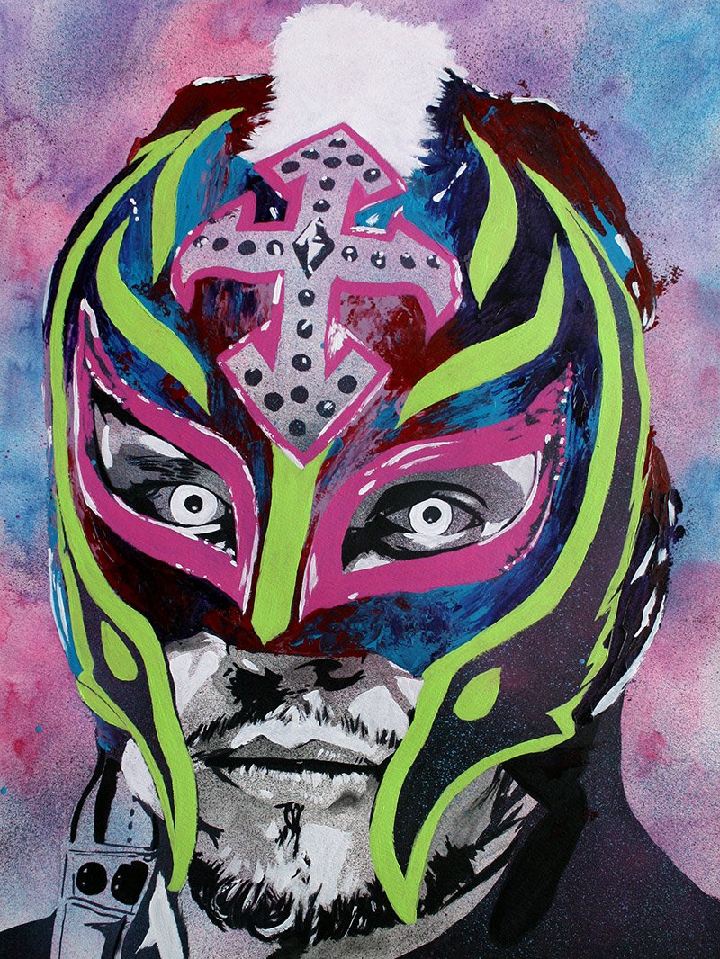 Rey Mysterio "619" Rob Schamberger Art Print
