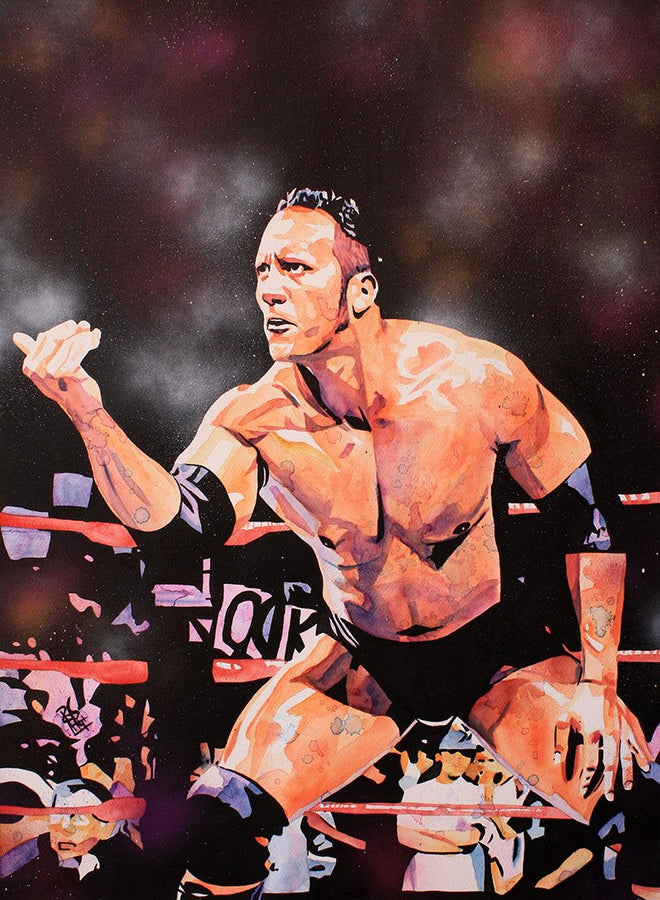 The Rock "Just Bring It" Rob Schamberger Art Print