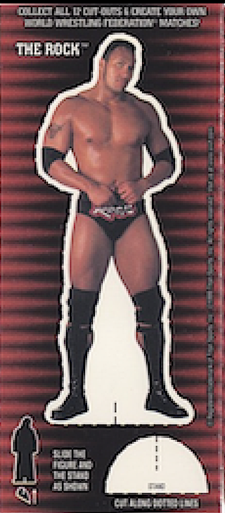 The Rock WWF Ice Cream Cut-out 1999 Good Humor