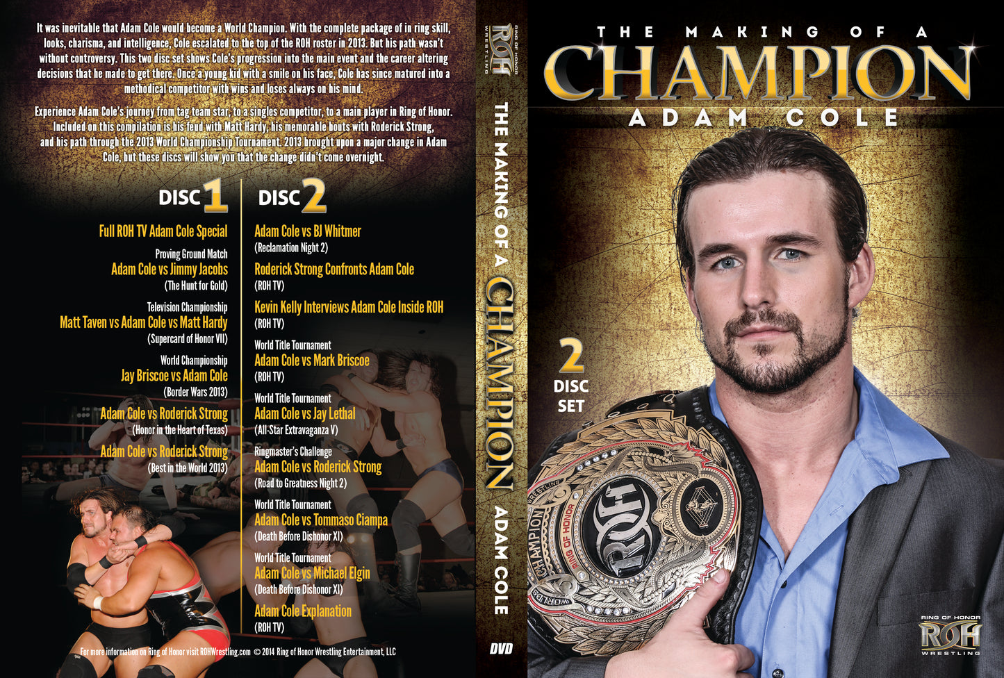 THE MAKING OF A CHAMPION: ADAM COLE (2 DISC) DVD
