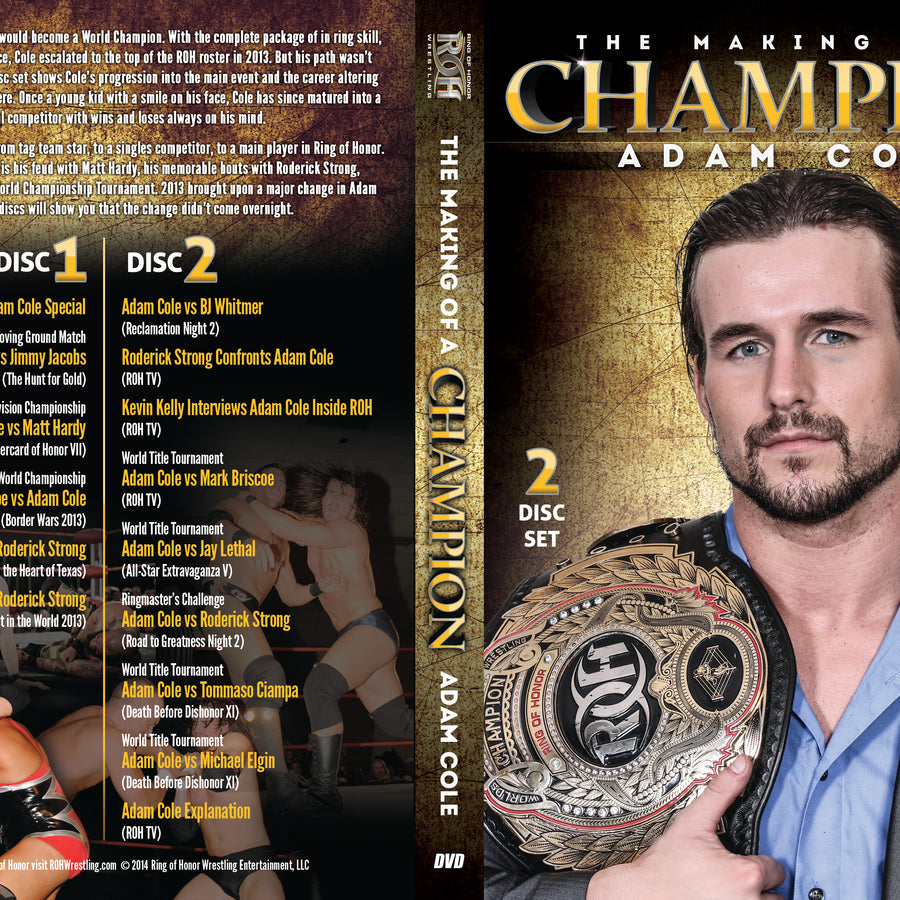 THE MAKING OF A CHAMPION: ADAM COLE (2 DISC) DVD