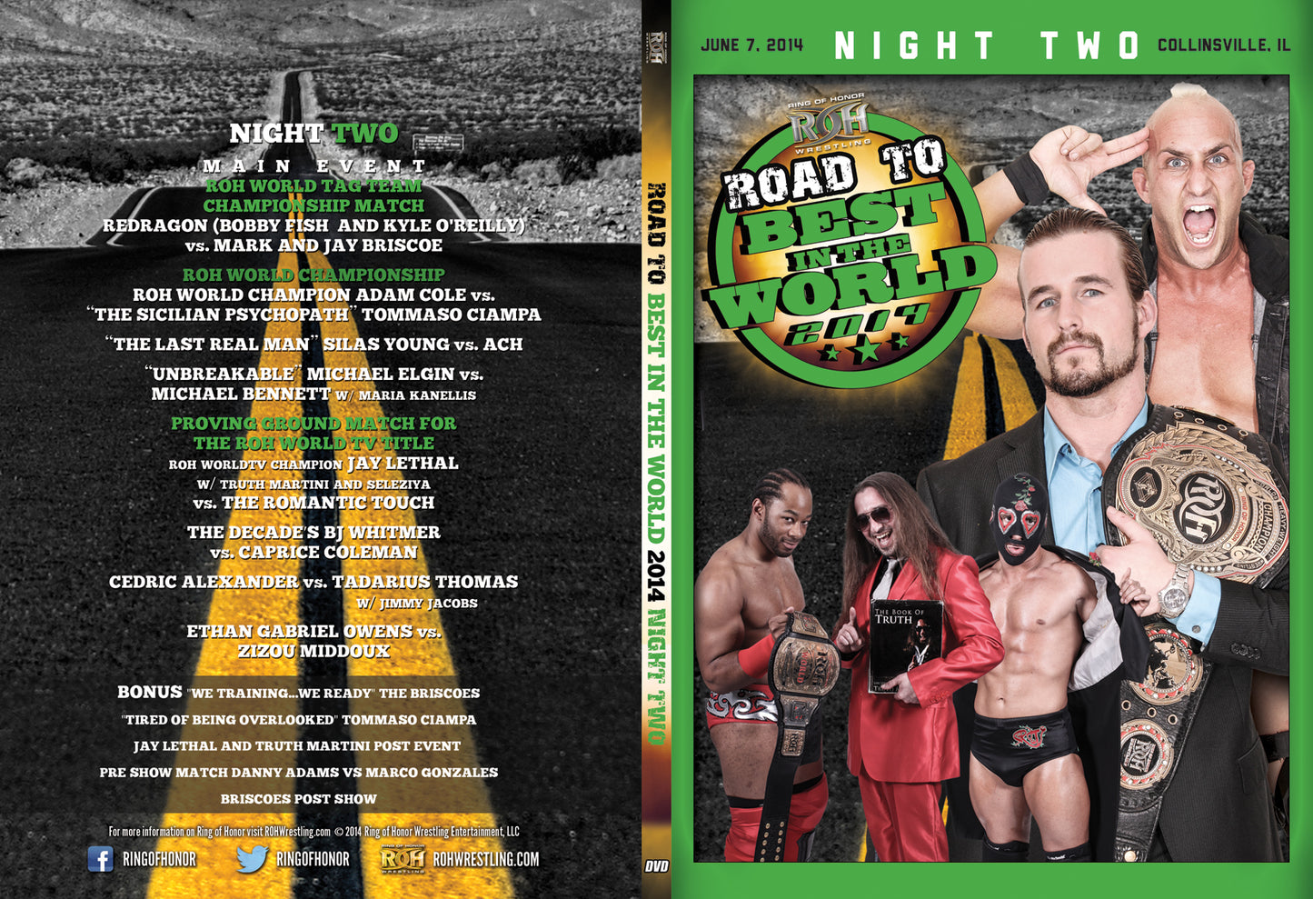06/07/14 ROAD TO BITW '14 NIGHT 2 - COLLINSVILLE, IL (DVD)