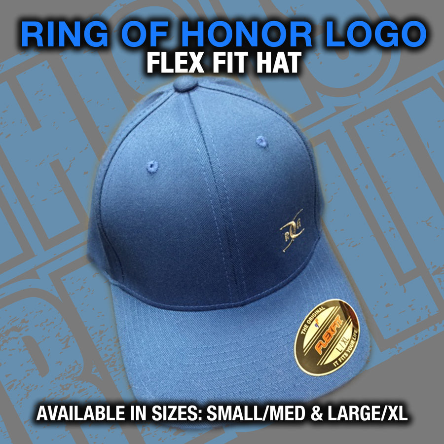 ROH LOGO 2 SIDED BLUE FLEXFIT HAT 2015