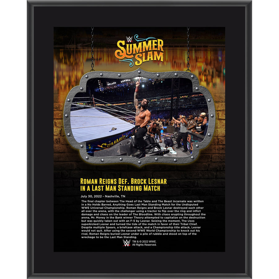 Roman Reigns 10.5" x 13" 2022 SummerSlam Sublimated Plaque Plaque PWcatalog