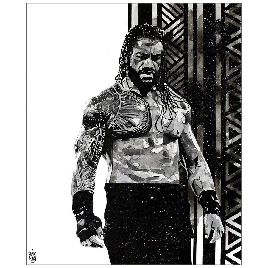 Roman Reigns "The Head of The Table" Rob Schamberger Art Print